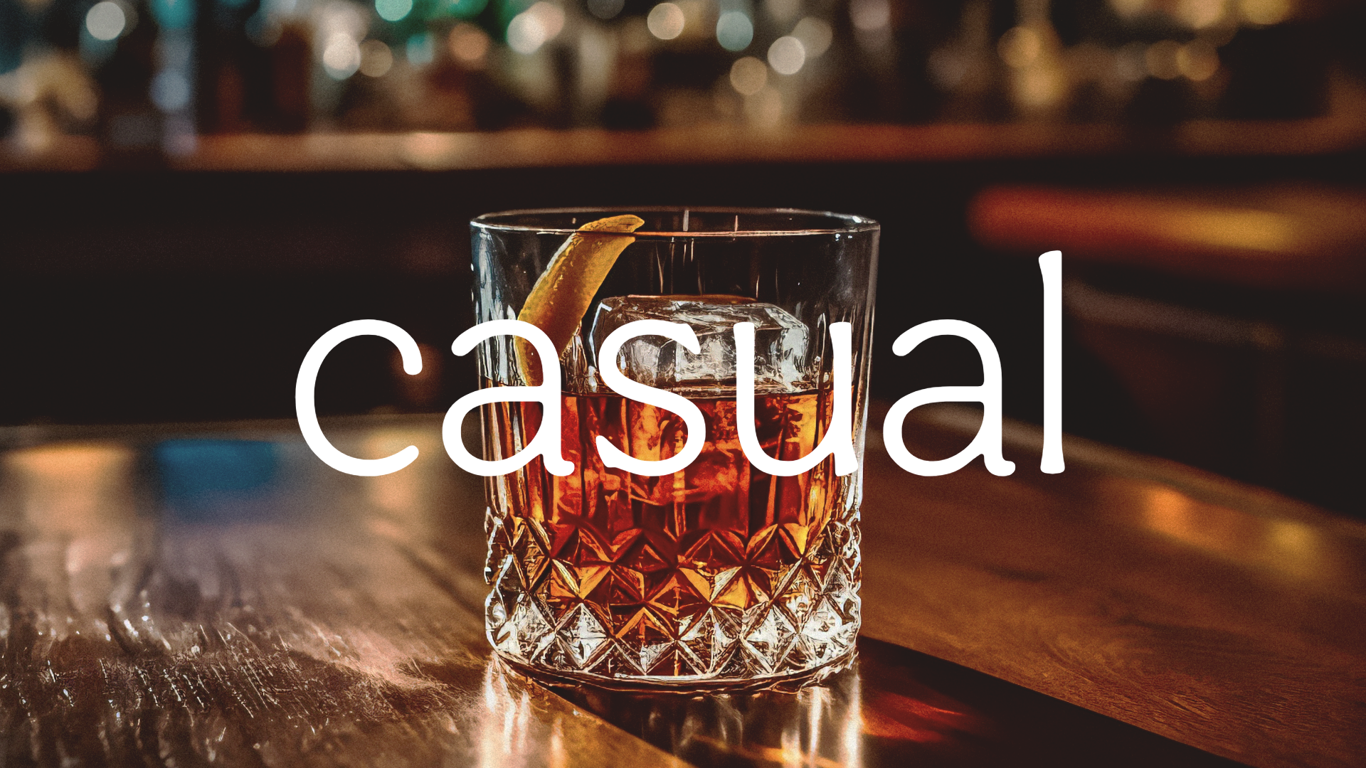 Casual old-fashion cocktail