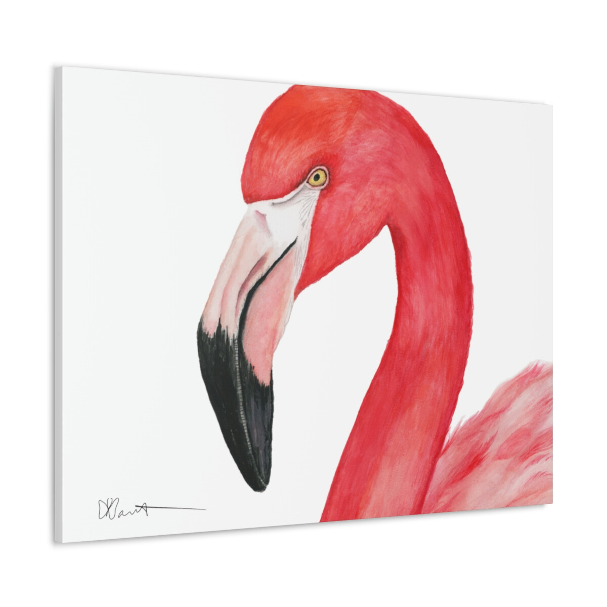 Sam the Flamingo - Canvas Gallery Wrap - Image 5
