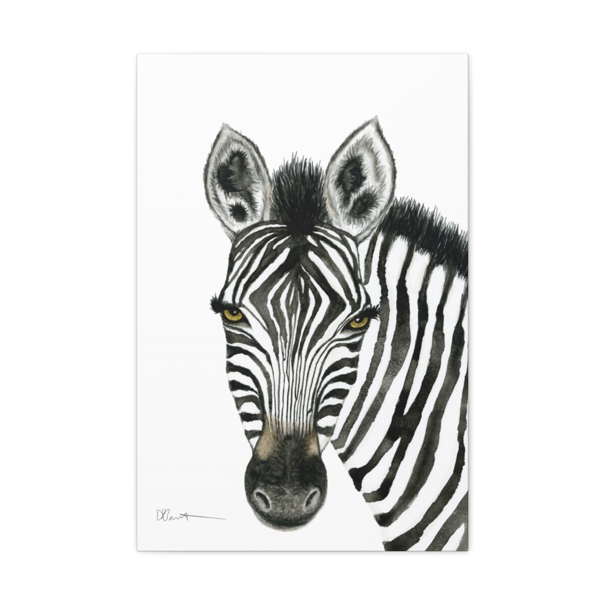 Zuri the Zebra - Canvas Gallery Wrap - Image 2