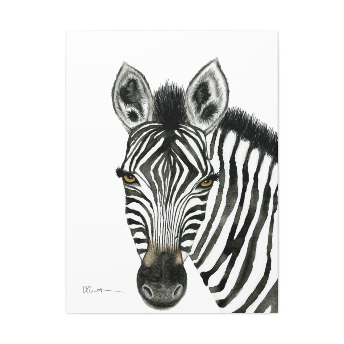 Zuri the Zebra - Canvas Gallery Wrap - Image 4