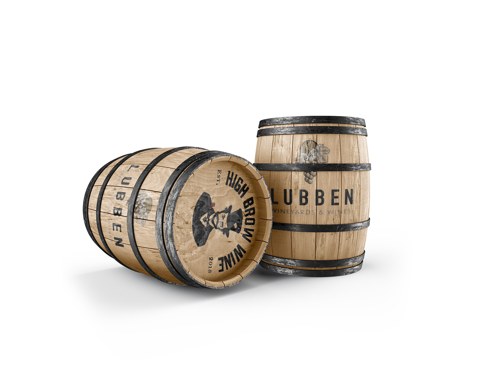 Wine Barrel Mockup Lubben Vineyards Wine Barrel Mockup