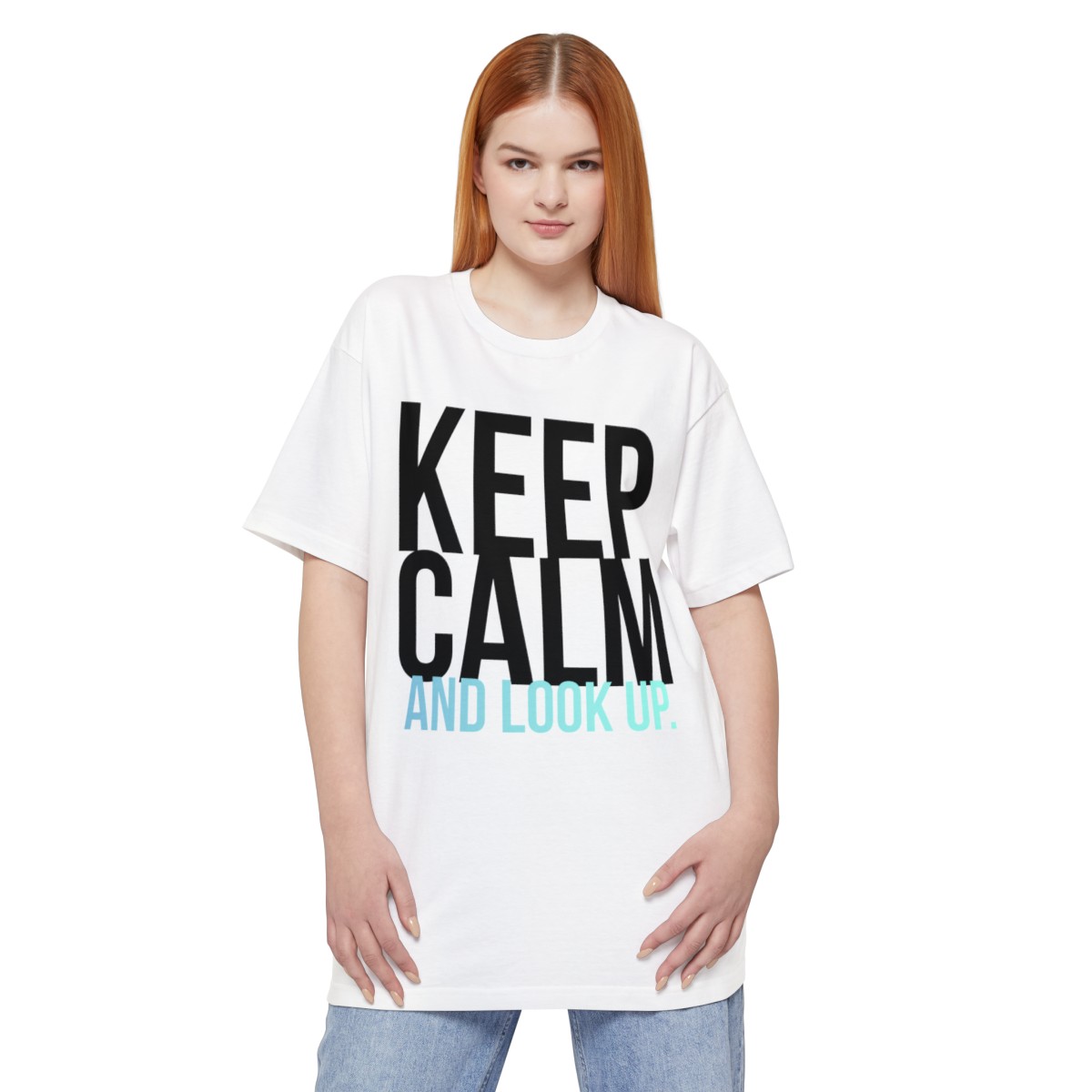 Bold Statement Beefy-T® T-Shirt - Keep Calm and Look Up - Image 11