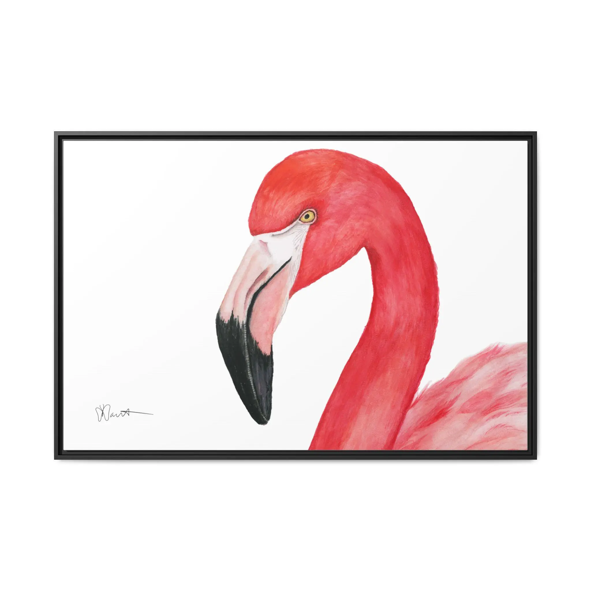 Sam the Flamingo - Gallery Canvas Wrap with Foater Frame - Image 7