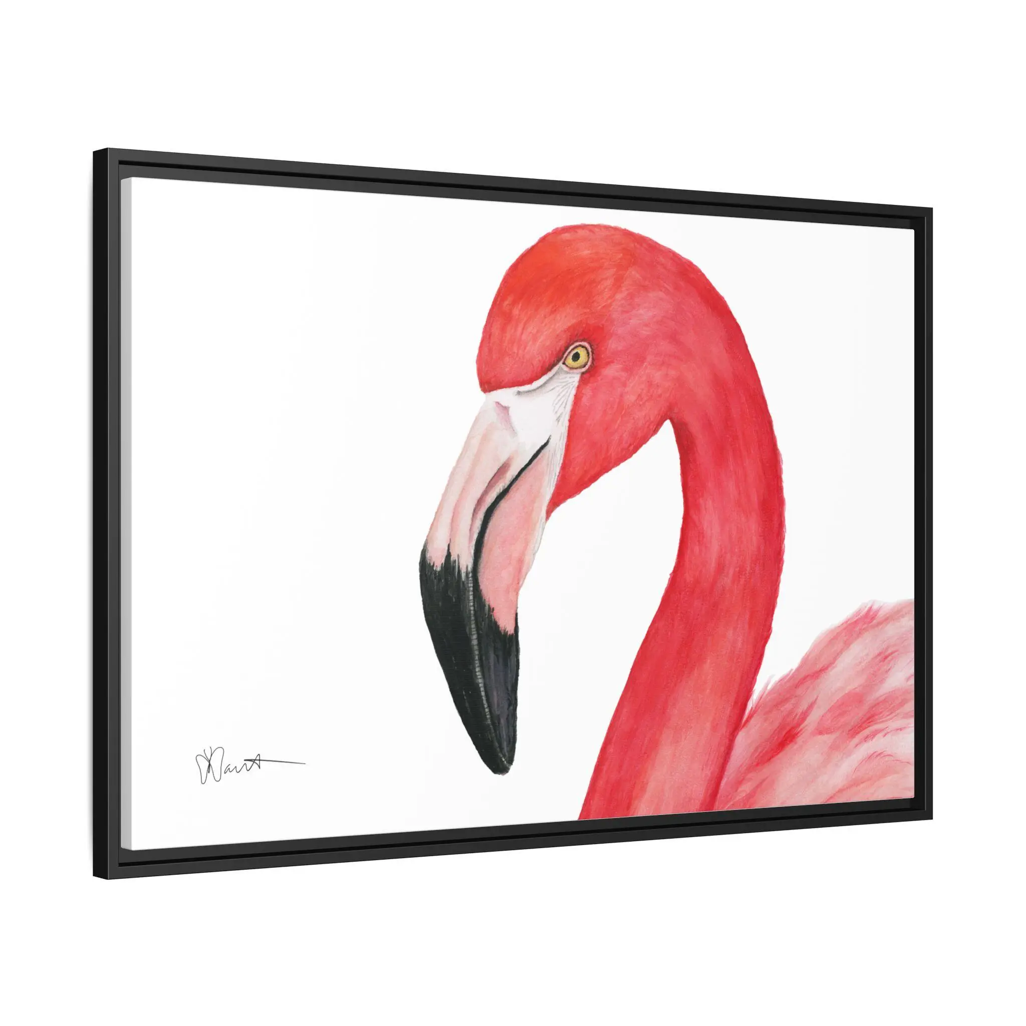 Sam the Flamingo - Gallery Canvas Wrap with Foater Frame - Image 4