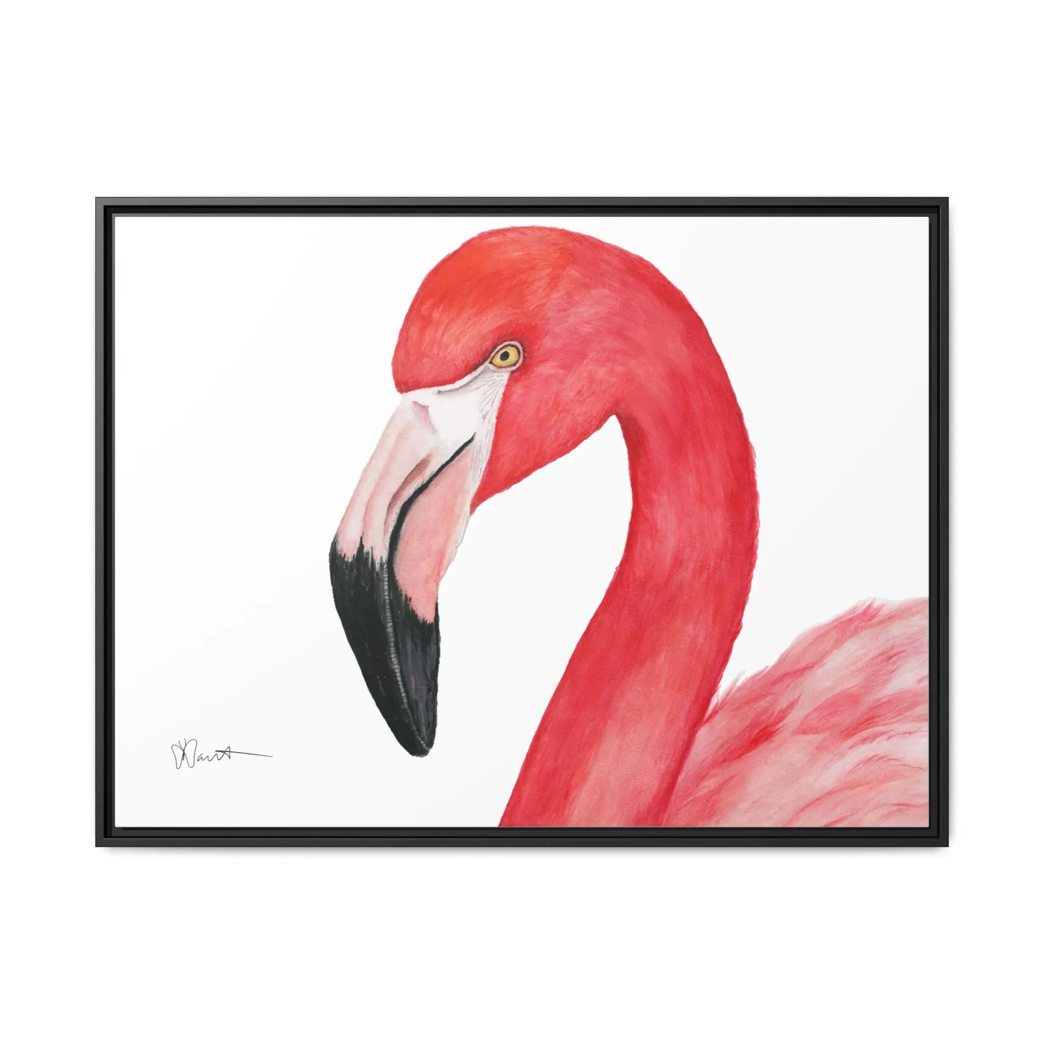 Sam the Flamingo - Gallery Canvas Wrap with Foater Frame - Image 5