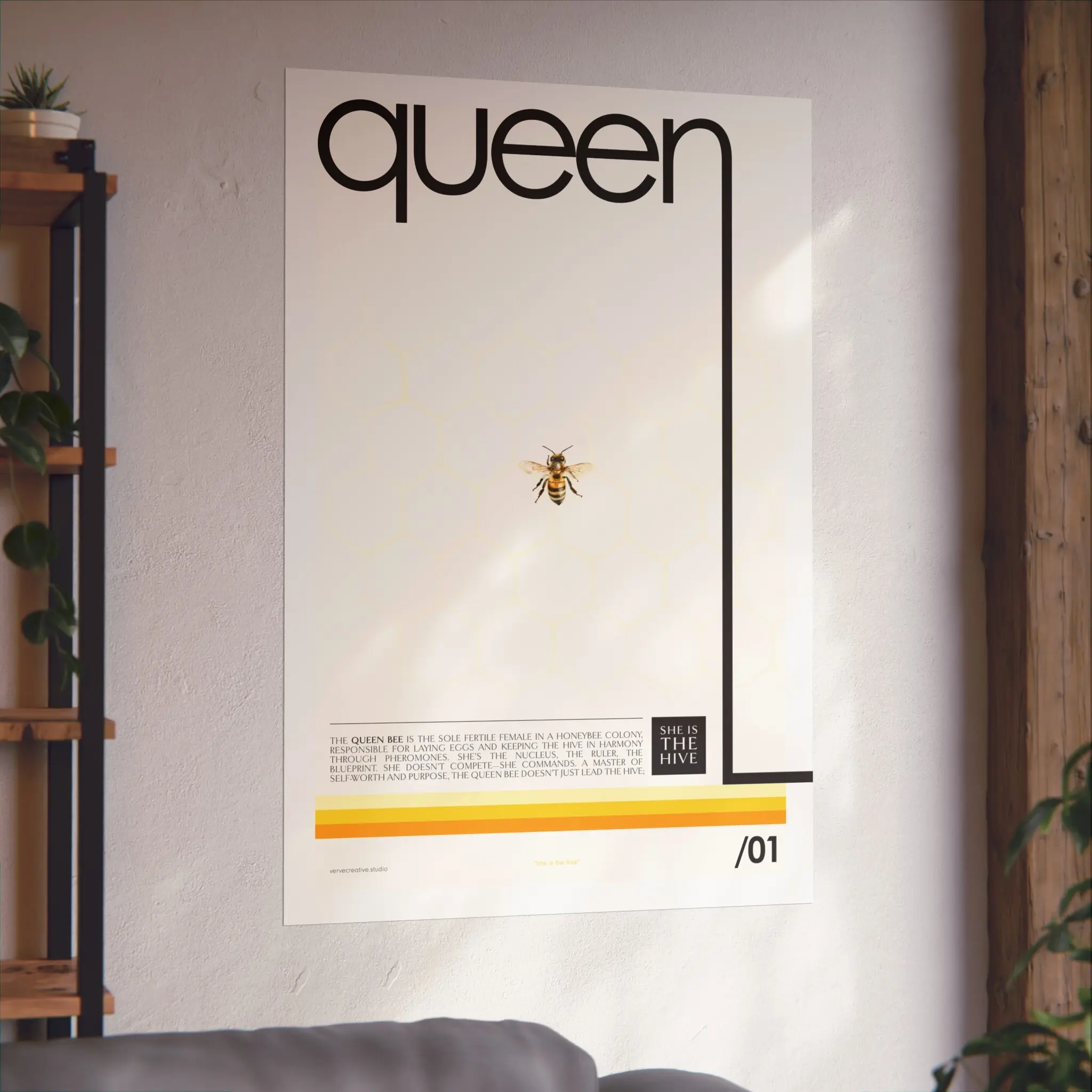 Modern Queen Bee Art Poster | Minimalist Wall Decor - Image 6