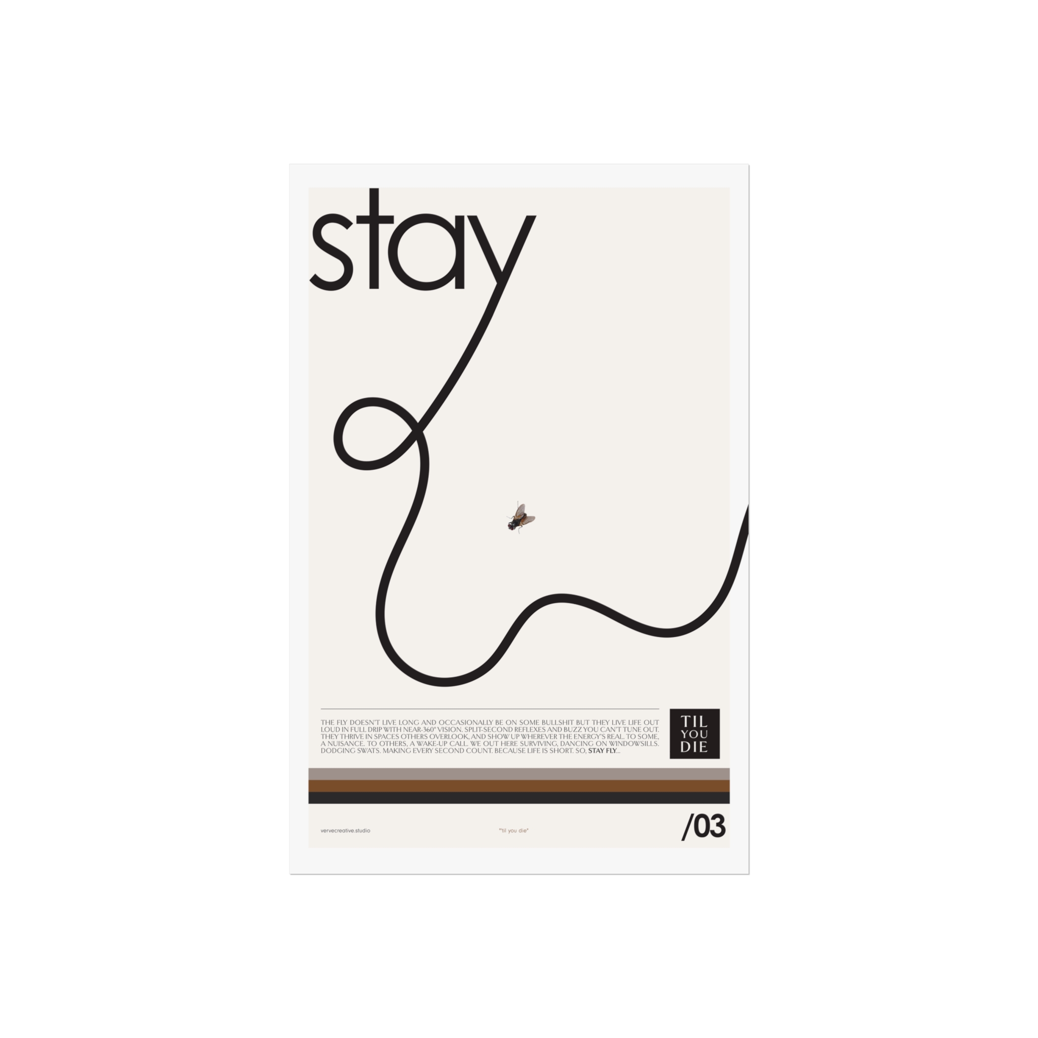 Modern Stay Fly Art Poster | Minimalist Wall Decor - Image 3