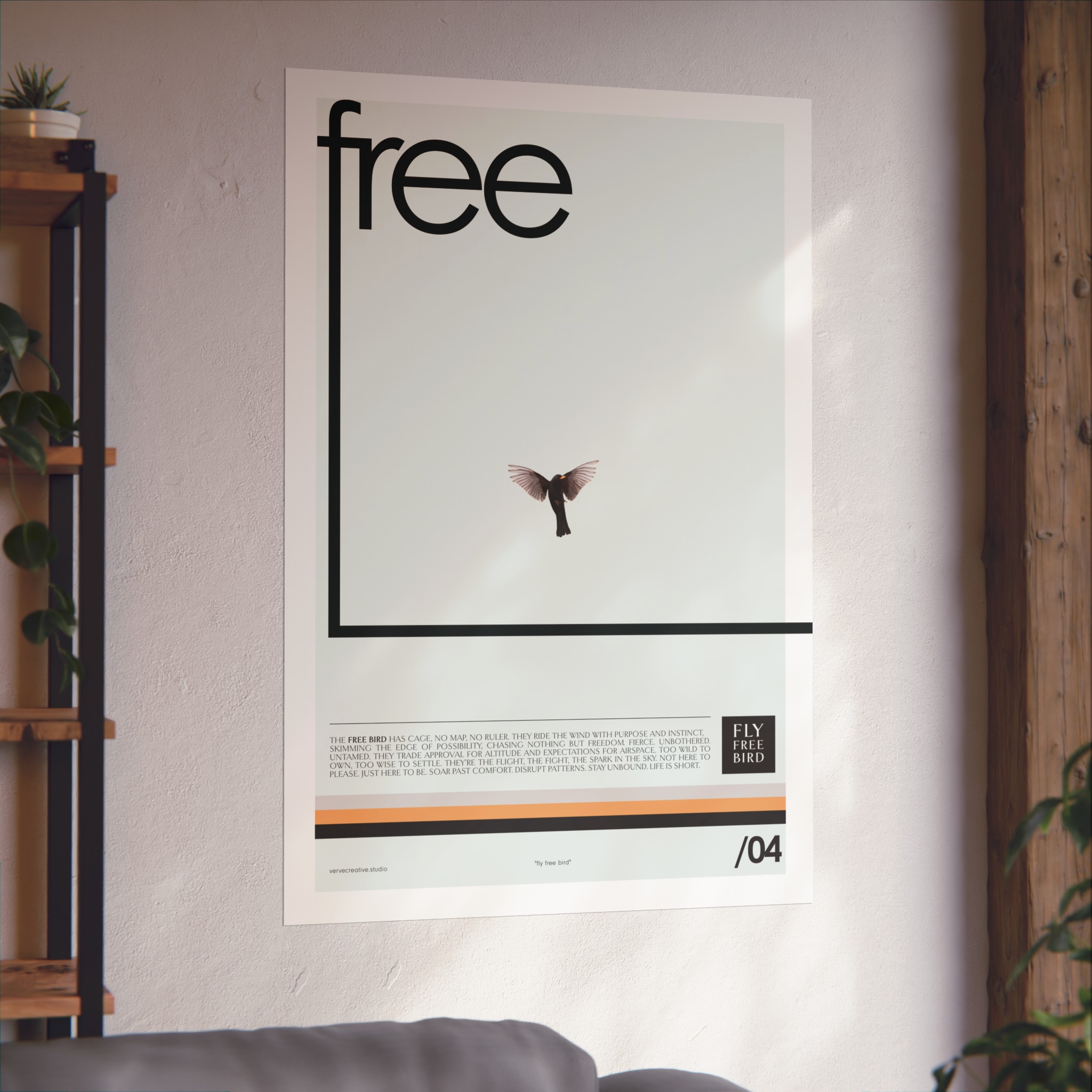 Modern Free Bird Art Poster | Minimalist Wall Decor - Image 6