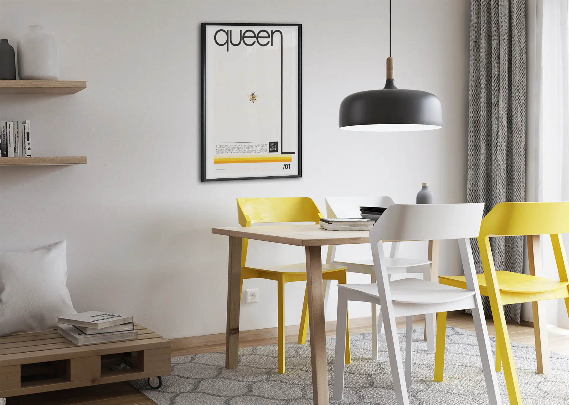 Modern Queen Bee Art Poster | Minimalist Wall Decor - Image 7