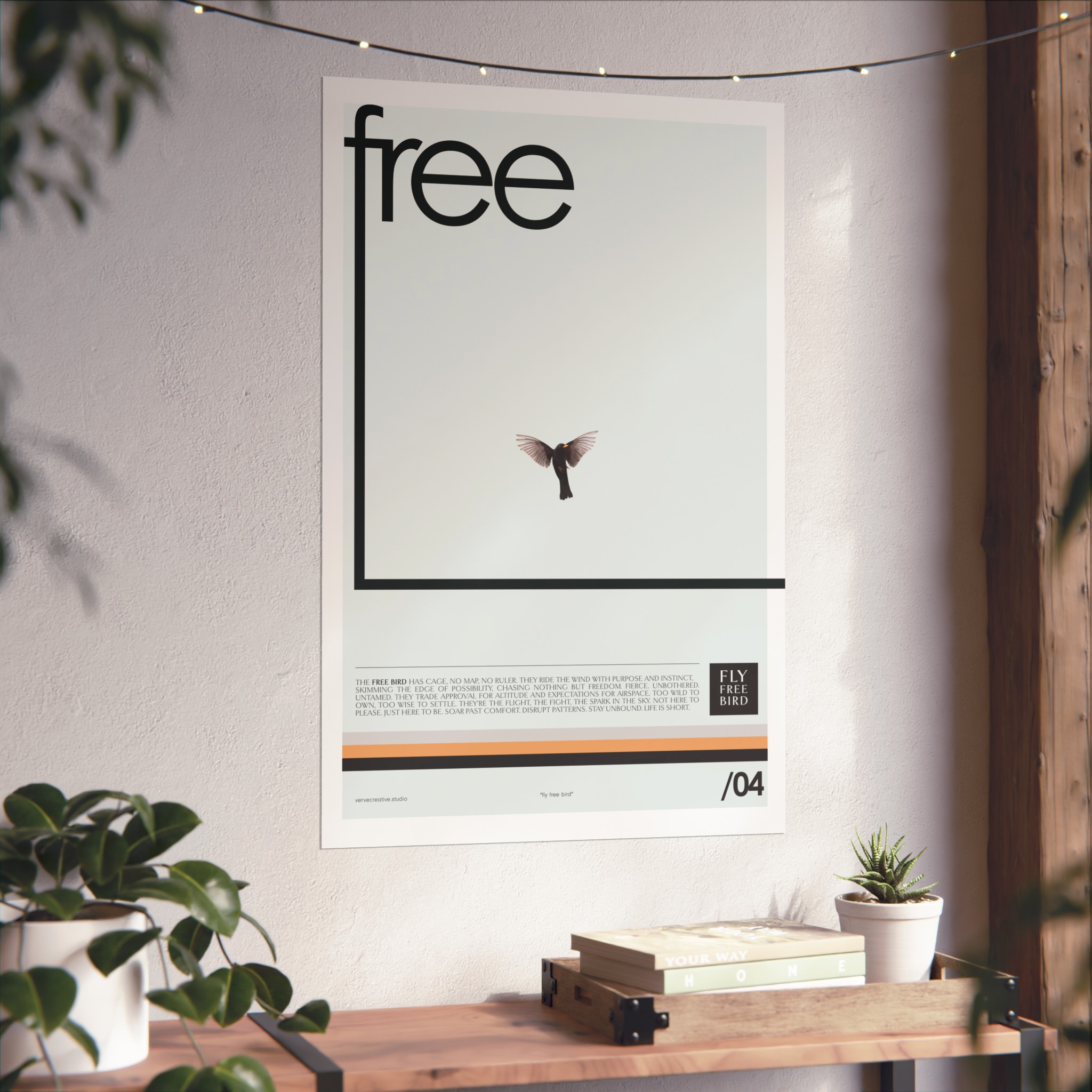 Modern Free Bird Art Poster | Minimalist Wall Decor - Image 4