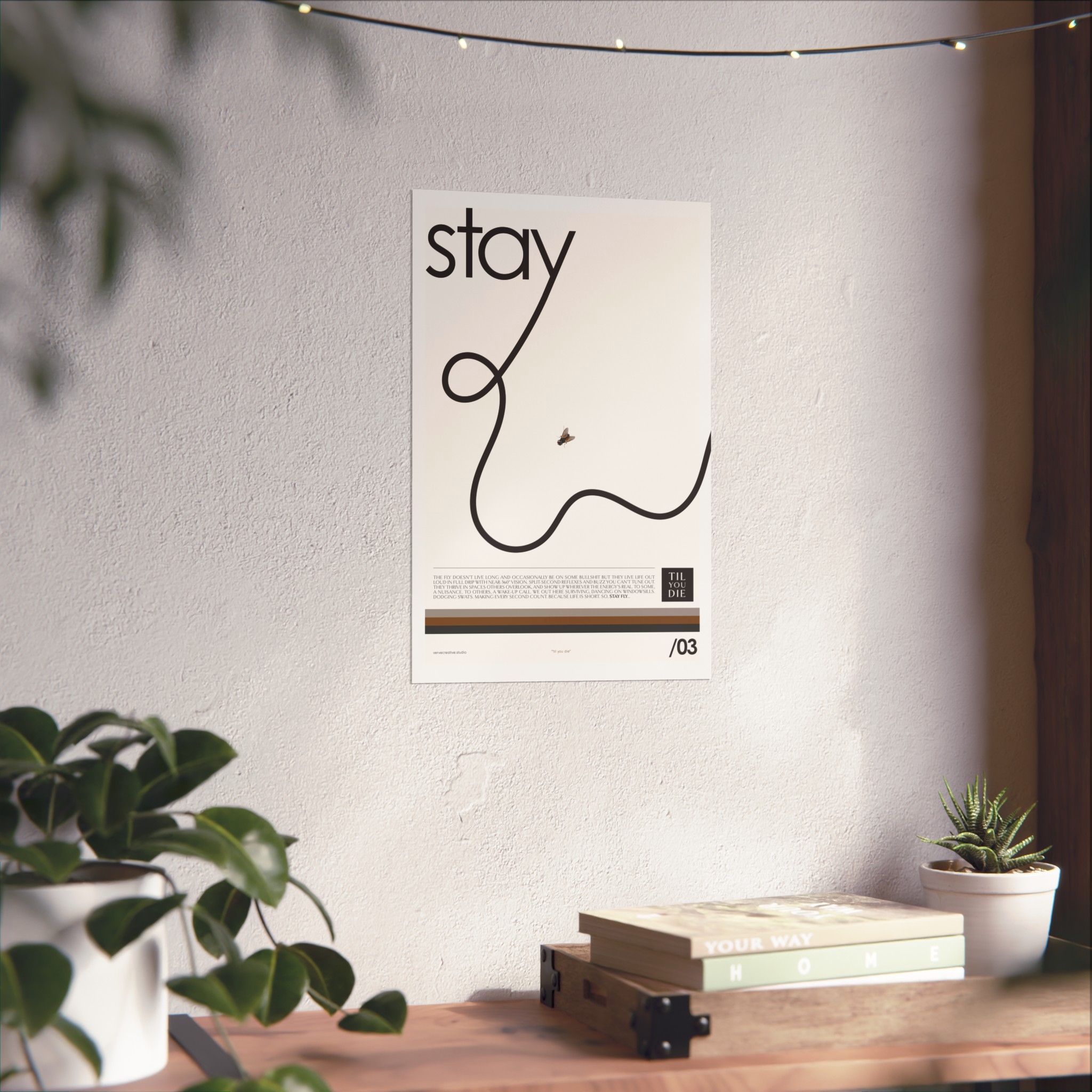 Modern Stay Fly Art Poster | Minimalist Wall Decor - Image 2